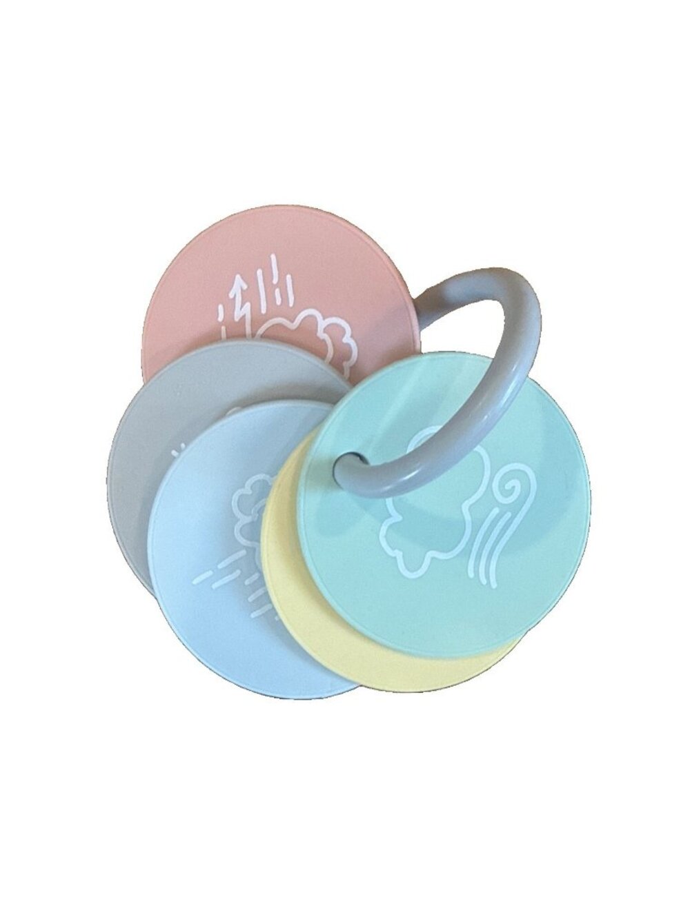 Bella Tunno Teething Flashcards Silicone Weather Themed Educational Motor Skills